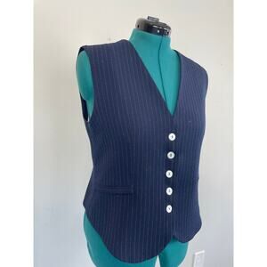 Repertoire Navy Pinstripe Waistcoat